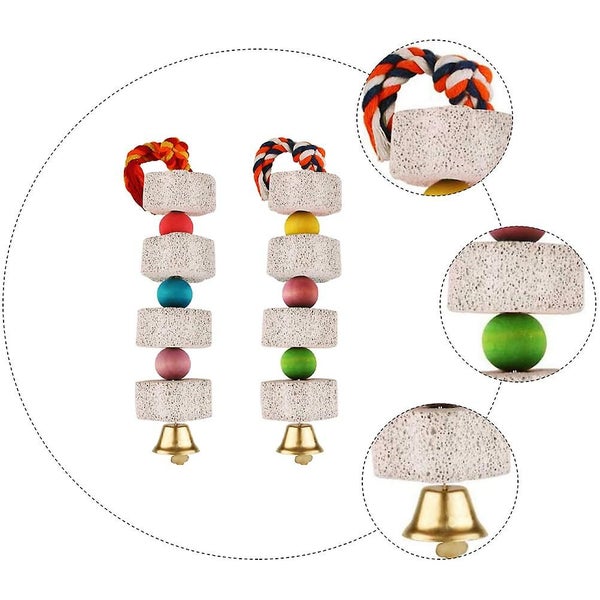 2pcs Lovely Hamster Molar Toys Beautiful Color Squirrel Chewing Playthings Carousel 2