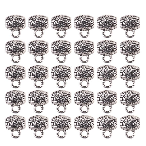 30pcs Diy Jewelry Accessories Round Beads Pendant Diy Jewelry Making silver Carousel 1