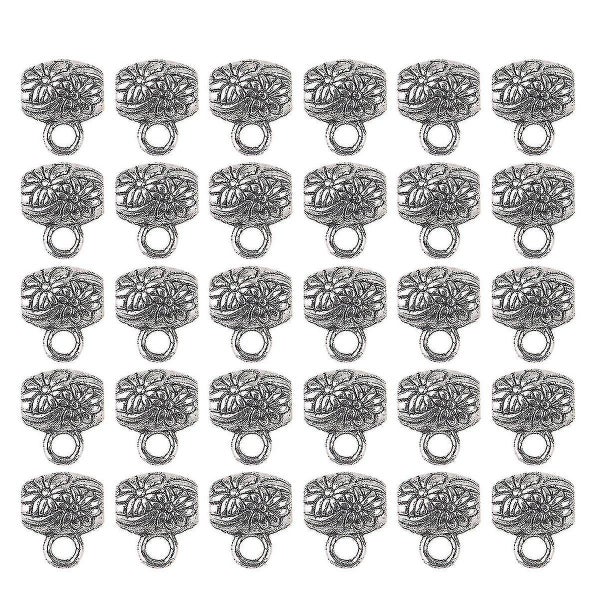 30pcs Diy Jewelry Accessories Round Beads Pendant Diy Jewelry Making silver Carousel 2