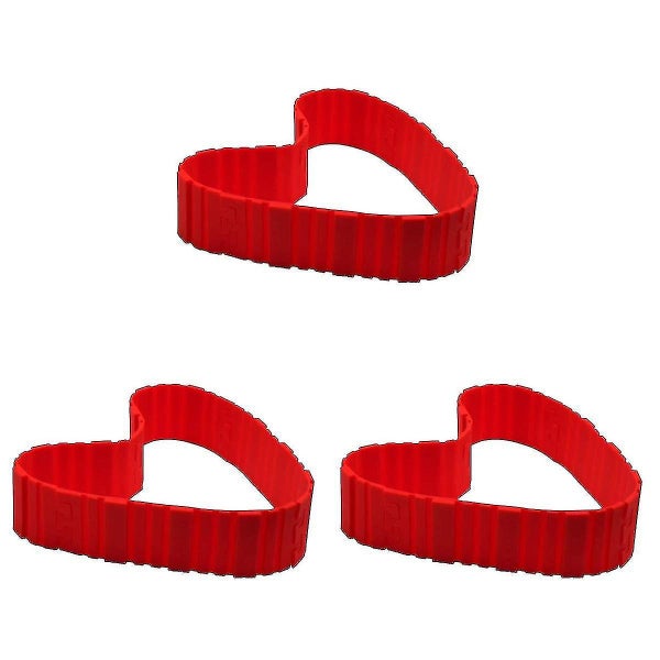 3pcs Heart shaped Silicone Cake Mold Non stick Cupcake Chocolate Fondant Cutter Carousel 1