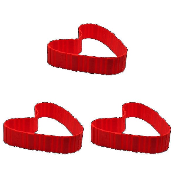 3pcs Heart shaped Silicone Cake Mold Non stick Cupcake Chocolate Fondant Cutter Carousel 2