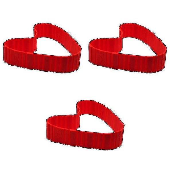 3pcs Heart shaped Silicone Cake Mold Non stick Cupcake Chocolate Fondant Cutter Carousel 4