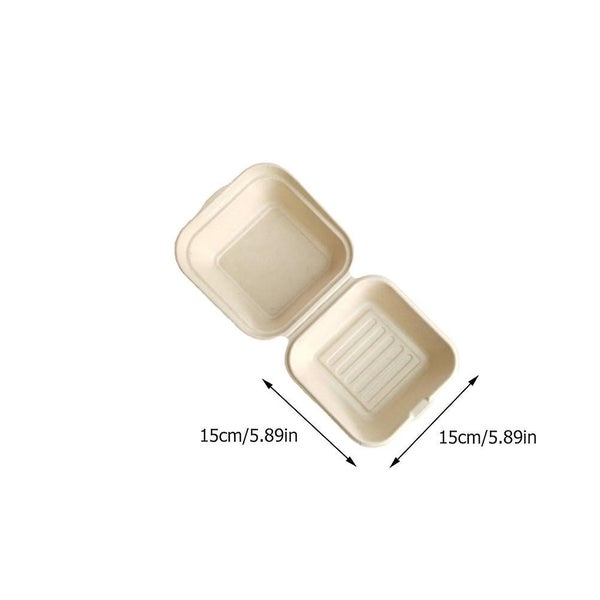 20 Pcs Cake Container Fruit Box Salad Box Clamshell Takeout Containers Biodegra Carousel 2