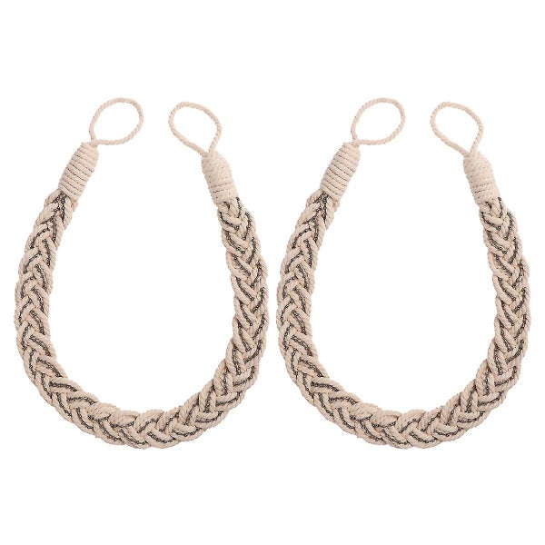 2pcs Hand Tied Curtain Clip Buckle Holdback Fabric Drapery Curtain Tiebacks Win Carousel 2