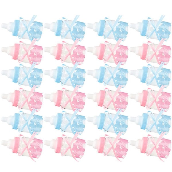 24pcs Baby Milk Bottle Shape Candy Box Baby Shower Party Favors Containers Carousel 3