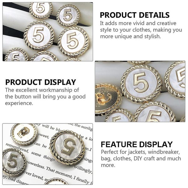 20pcs/ Set Alloy Sewing Buttons Blazer Button Diy Decoration For Craft Carousel 4