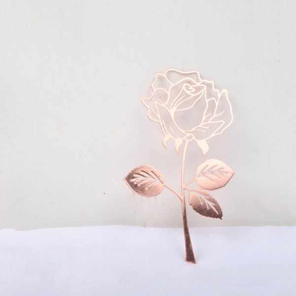 Metal Rose Bookmark Fashion Bookmarks Paper Clip Valentine's Day Bookmark Gift Carousel 3