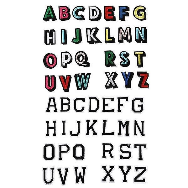 2 Sets Of Alphabet Patches Iron On Applique Sew On Clothing Bag Patches Decor Carousel 1