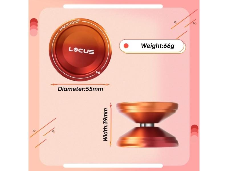 MAGICYOYO V6 LOCUS Yoyo With Removal Bearing Tool Bag 5 Strings Carousel 1