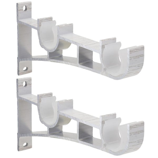 2pcs Curtain Fittings Aluminum Alloy Double Bracket Fish Type Double Code Curta Carousel 1