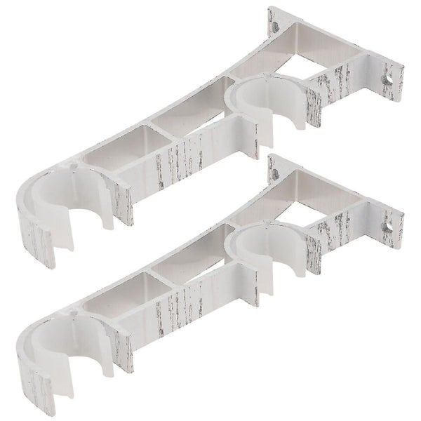 2pcs Curtain Fittings Aluminum Alloy Double Bracket Fish Type Double Code Curta Carousel 2
