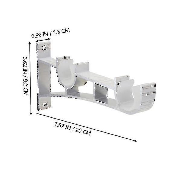 2pcs Curtain Fittings Aluminum Alloy Double Bracket Fish Type Double Code Curta Carousel 3