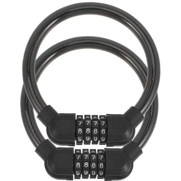 2pcs Wear resistant Bike Locks Convenient Motorcycle Locks Professional Cable L Carousel 1