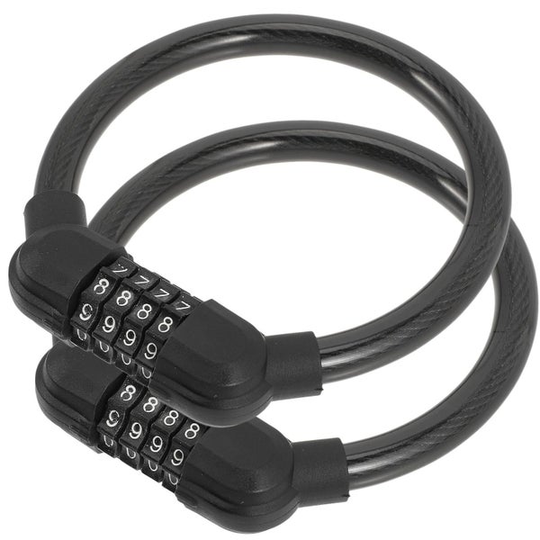 2pcs Wear resistant Bike Locks Convenient Motorcycle Locks Professional Cable L Carousel 5