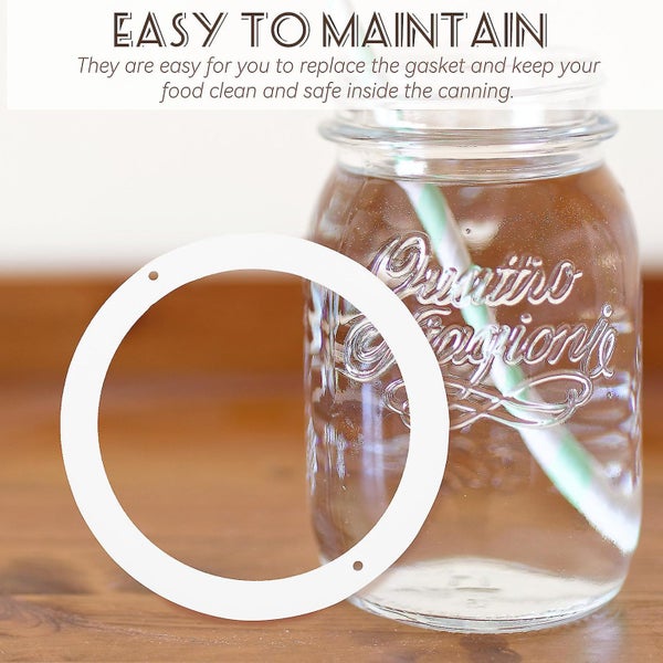 20pcs Wide Mouth Silicone Sealing Rings Mason Jar Lids Gaskets Reusable Gaskets Carousel 2