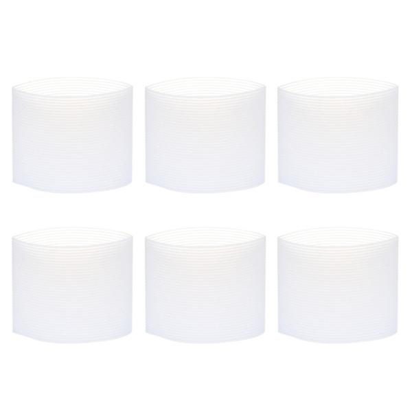 9pcs Silicone Cup Cover Non slip Mug Holder Ceramic Coffee Cup Holder White Carousel 1