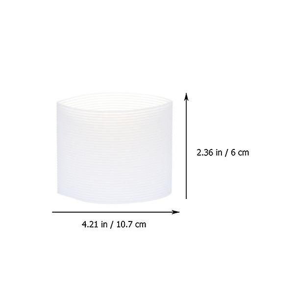 9pcs Silicone Cup Cover Non slip Mug Holder Ceramic Coffee Cup Holder White Carousel 4