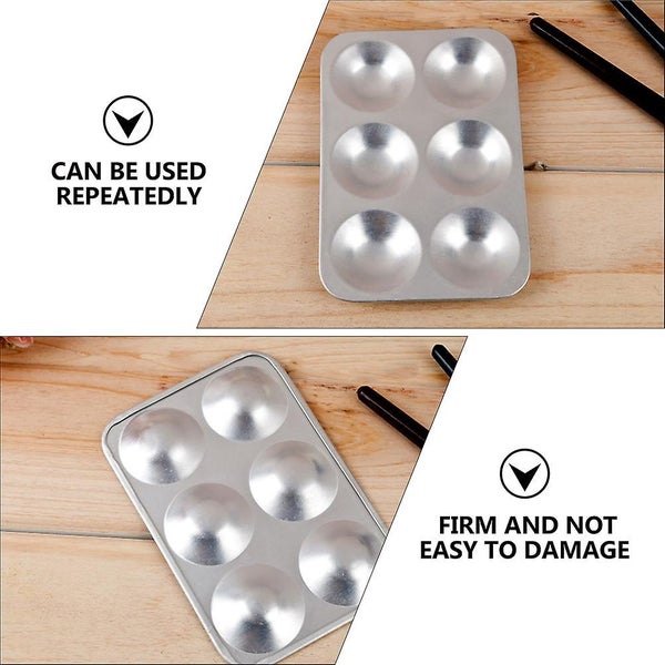 2 Pcs Stainless Steel Set Metal Color Watercolor Paint Plates Color Mixing Boar63617615091971112