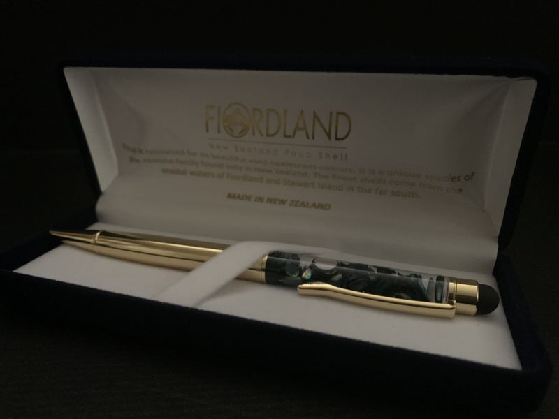 PAUA SHELL BALLPOINT FLOAT PEN - GOLD Carousel 4