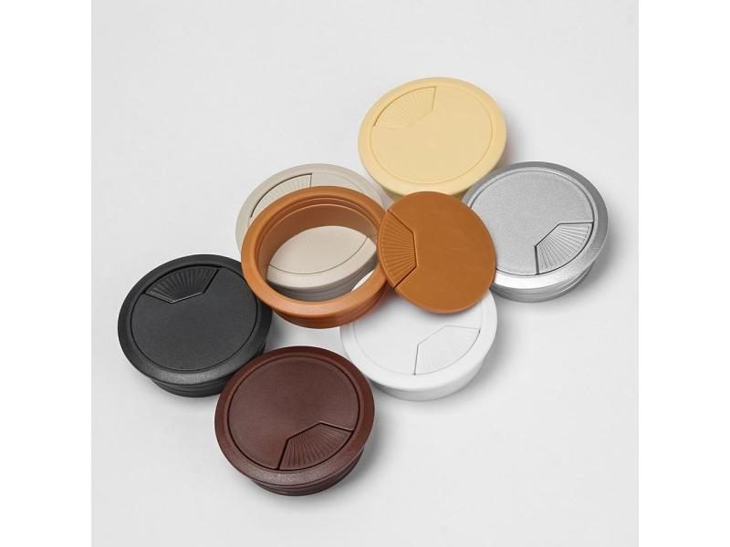 60 80mm Round Wire Hole Cover For Computer Grommet Line Box Carousel 1