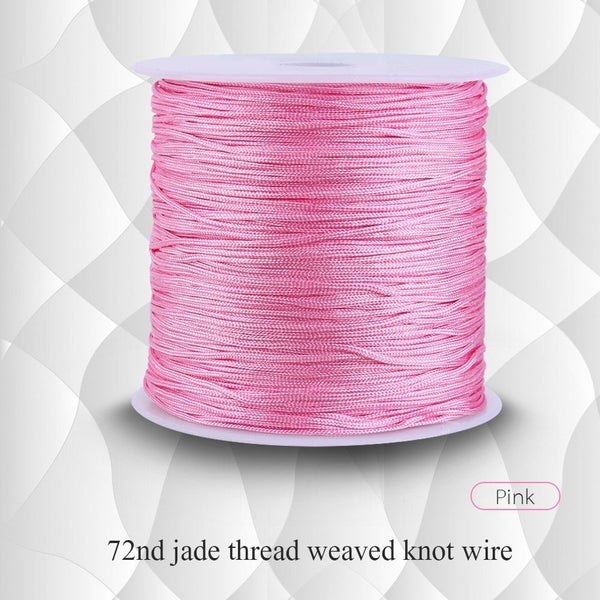 100M x 0.8mm Nylon Chinese Knot Cord Rattail Macrame Shamballa Thread String Carousel 1