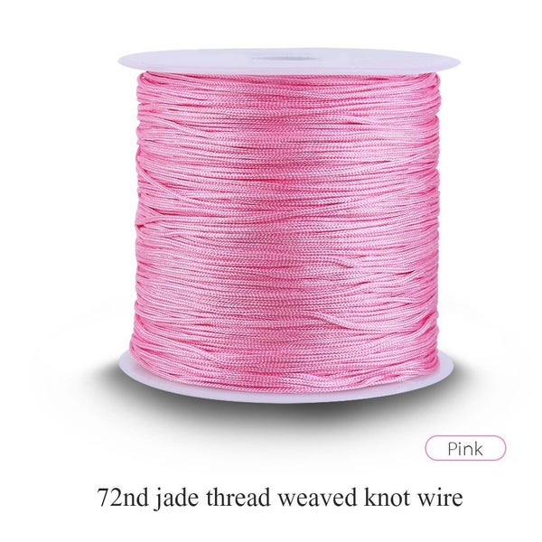 100M x 0.8mm Nylon Chinese Knot Cord Rattail Macrame Shamballa Thread String Carousel 2