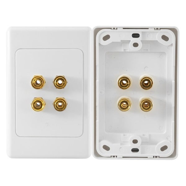 Pro2 4 Terminal Speaker Wall Plate Banana Sockets Carousel 1