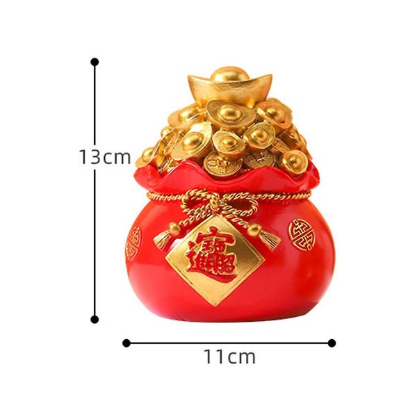 2 Pcs Boy Piggy Banks Kids Ingot Figurine Kids Coin Bank Chinese Feng Shui Bowl Carousel 3
