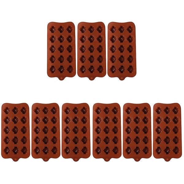9 Pcs Maple Leaf Chocolate Dessert Baking Molds Silicone Molds random Color Carousel 1