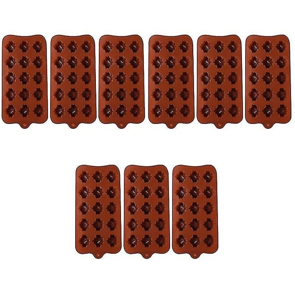 9 Pcs Maple Leaf Chocolate Dessert Baking Molds Silicone Molds random Color Carousel 4