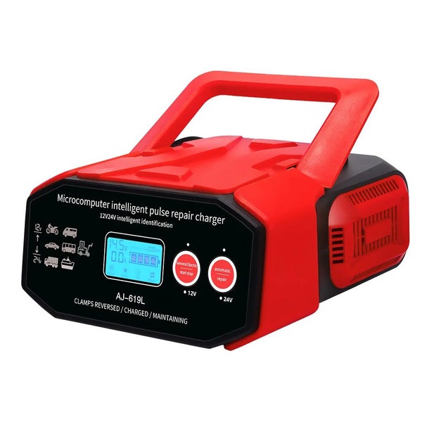 AJ-619L New 12V24V 400W auto battery charger intelligent pulse repair upgraded Carousel 1