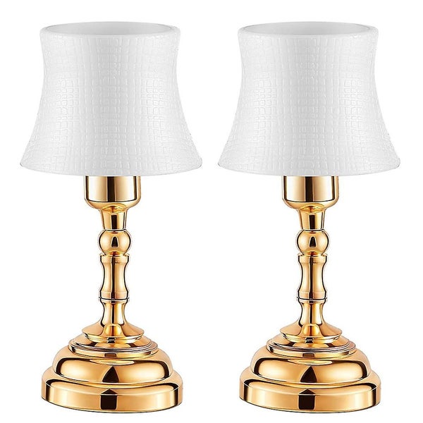 2pcs Playing House Table Lamp Adorns Mini House Adornments Table Lamp Model Pho Carousel 1