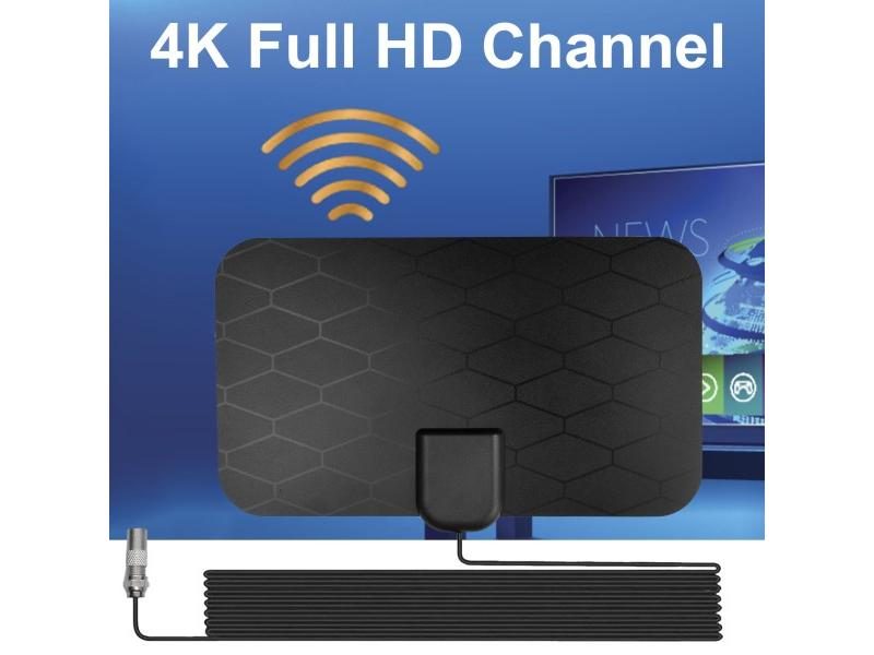 4K High Gain Grid Digital TV Antenna With EU Plug Indoor HD Carousel 1