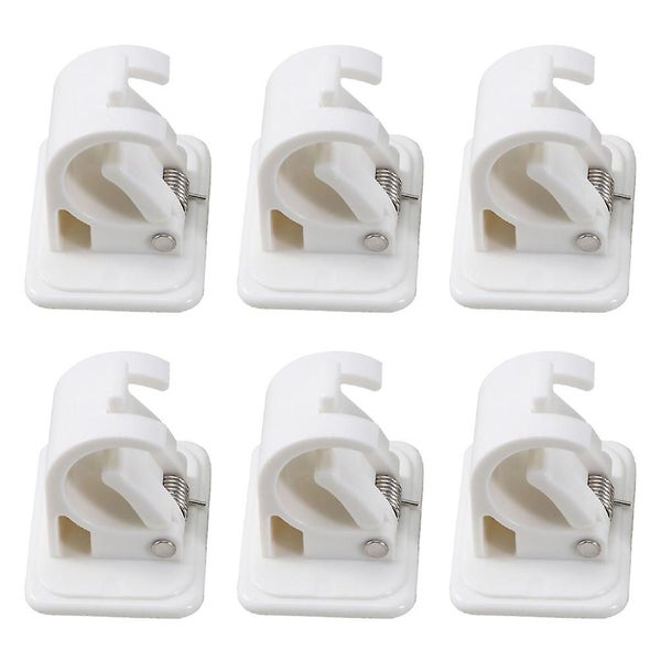 6pcs Curtain Rod Holders Self Adhesive Wall Hooks For Curtain Rod Bracket Poles Carousel 1