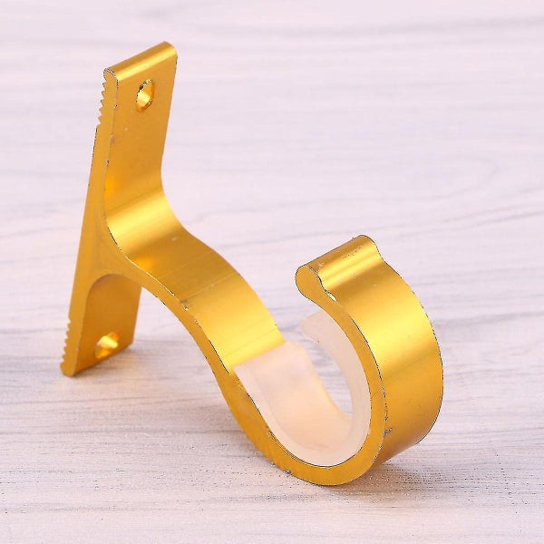 2pcs Curtain Rod Aluminium Alloy Thick Single Bracket Mounting Bracket golden Carousel 2