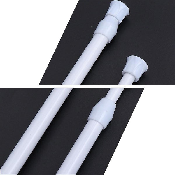 2 Pcs Retractable Curtain Rod Tension Closet Pole Tension Curtain Rod Door Curt Carousel 2