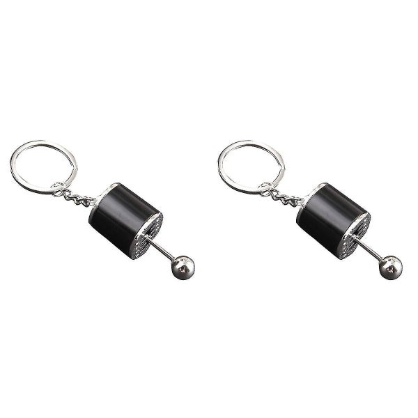 2 Pcs Simulation Car Modification Gear Shaped Pendant Keyring Keychain For Han Carousel 1