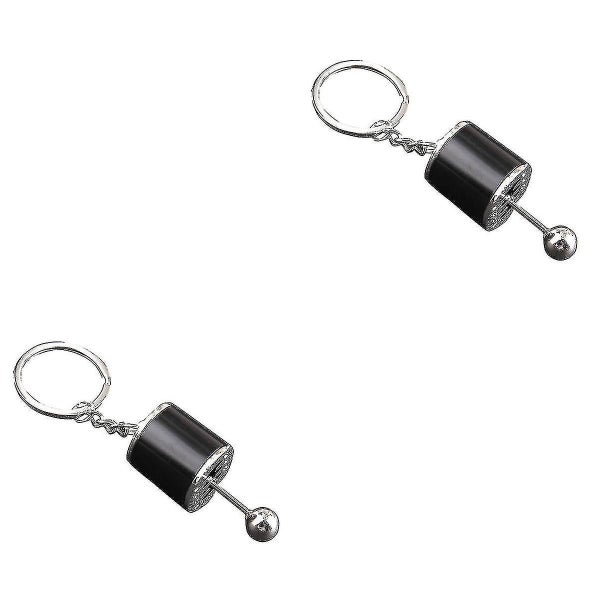 2 Pcs Simulation Car Modification Gear Shaped Pendant Keyring Keychain For Han Carousel 3