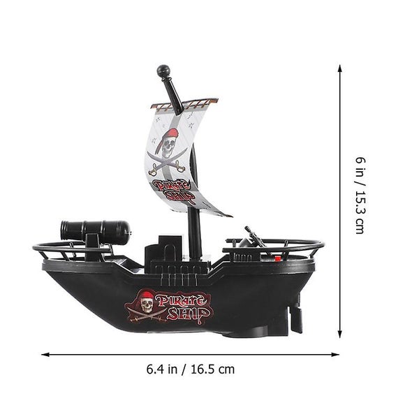 2pcs Kids Pool Toy Electric Pirate Boat Bath Toy Carousel 4