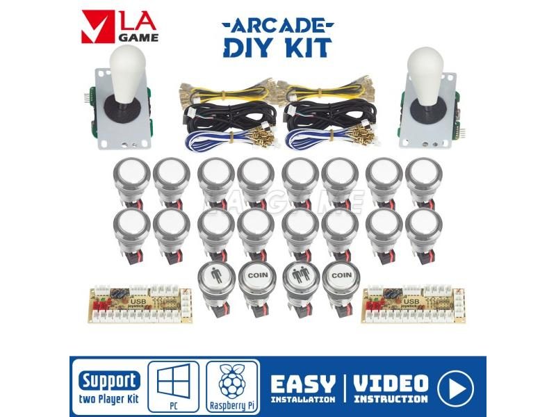 Diy Kit For 2 Player Zero Delay Encoder To Pc Rasberry Pi Arcade Game Led Push Carousel 1