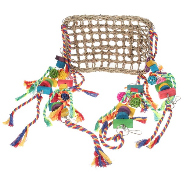 Decorative Bird Hammock Chewing Parrot Net Funny Hamster Mat Chinchilla Pet Toy Carousel 2