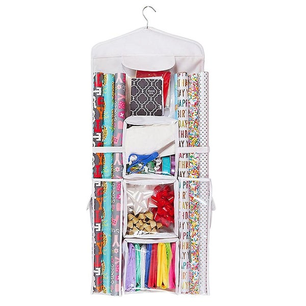Storage Container Gift Bag Christmas Wrapping Paper Storage Container Hanging S Carousel 1