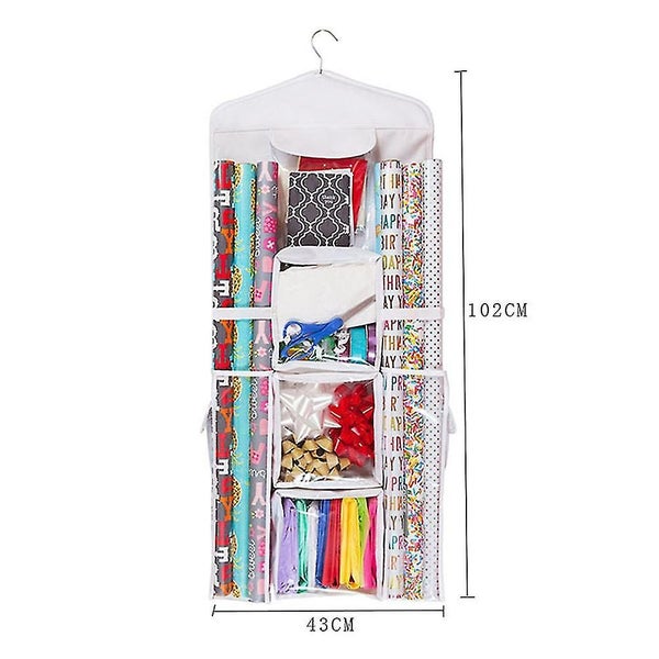 Storage Container Gift Bag Christmas Wrapping Paper Storage Container Hanging S Carousel 2