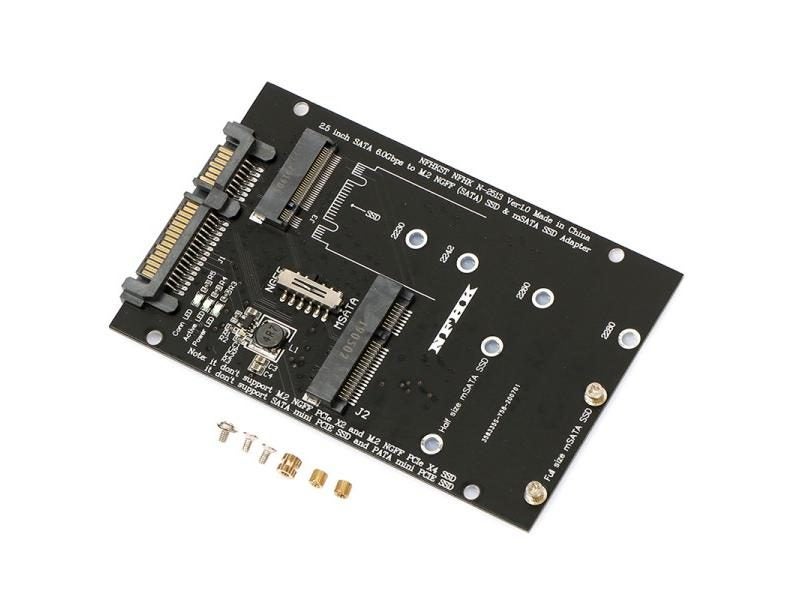2 NGFF MSATA SSD To SATA 3.0 Adapter 2 In 1 Converter Card For PC Laptop Carousel 1