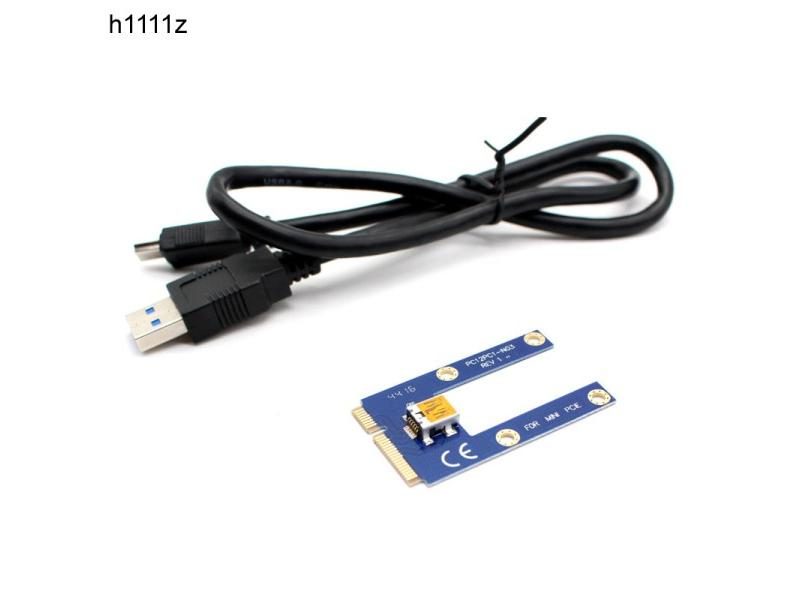 60cm USB 3.0 Mini PCI-E To PCIe PCI Express 1x To 16x Extender Riser Card Carousel 1