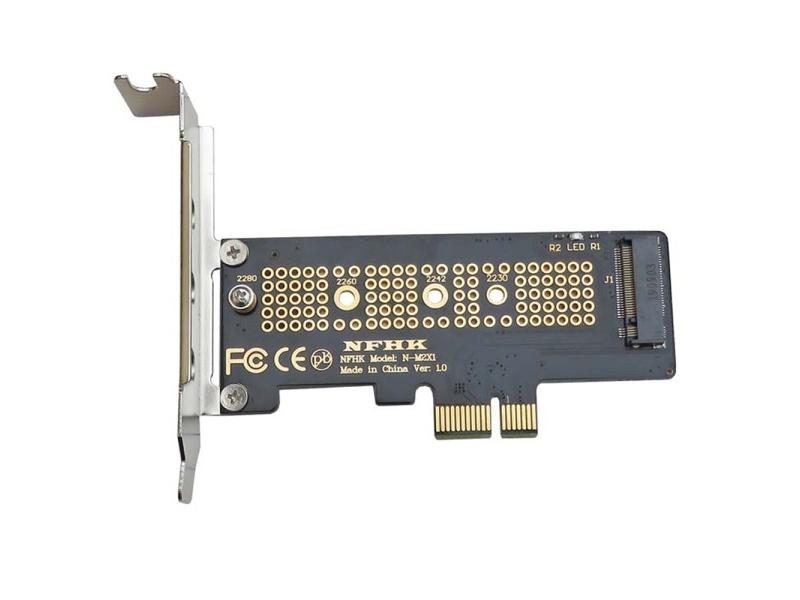 NVMe PCIe M.2 NGFF SSD To PCIe X1 Adapter Card PCIe X1 To M.2 Card With Bracket Carousel 1