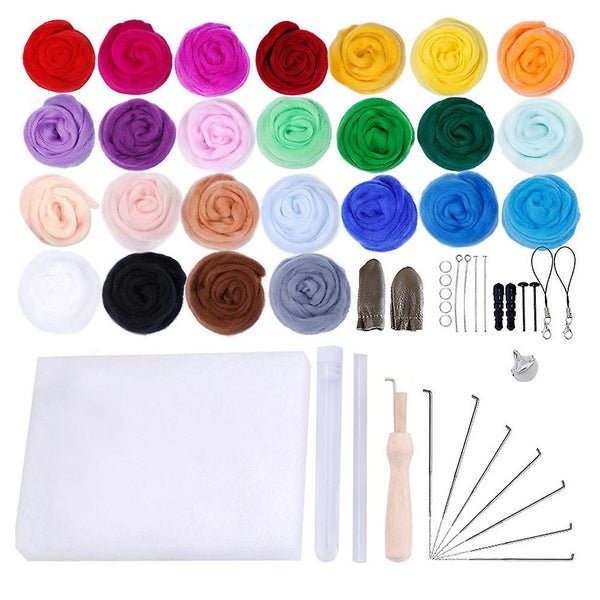 Birthday Gifts Sets Felting Needles Mat Diy Needle Felting Wool Needle Felting Carousel 1