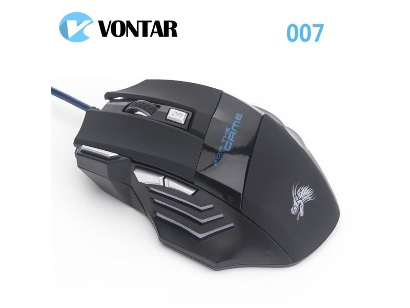 Professional VONTAR 5500 DPI Gaming Mouse 7 Buttons LED Optical USB Wired Mice Carousel 1
