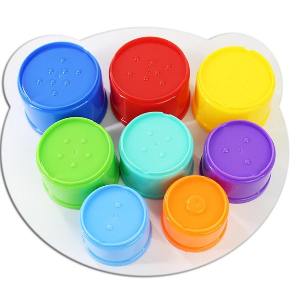 8 Pcs Infant Stacking Toys Kids Study Toy Rainbow Nesting Toys Building Block T Carousel 3