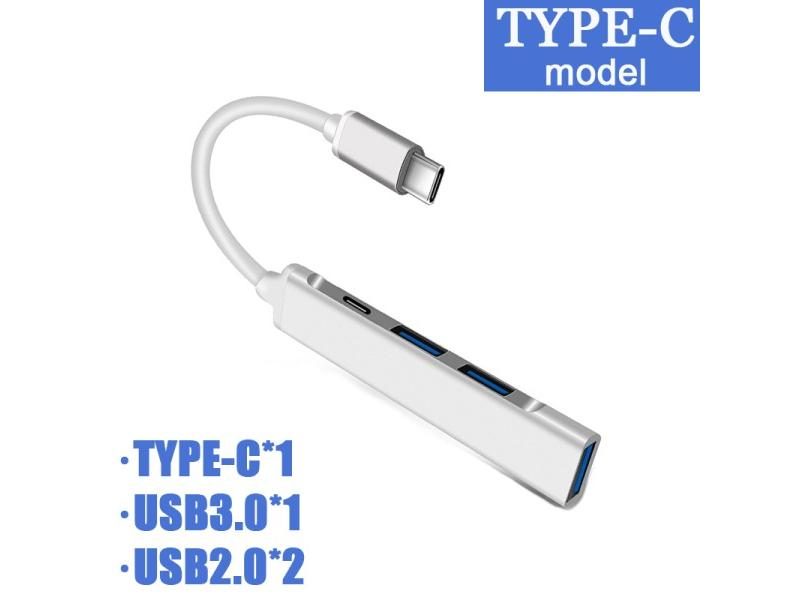 4 Ports USB Hub 3.0 Extender Type C To USB Splitter For Laptop Accessories OTG Carousel 1
